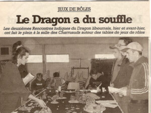 Page de Journal sur le Dragon Libournais