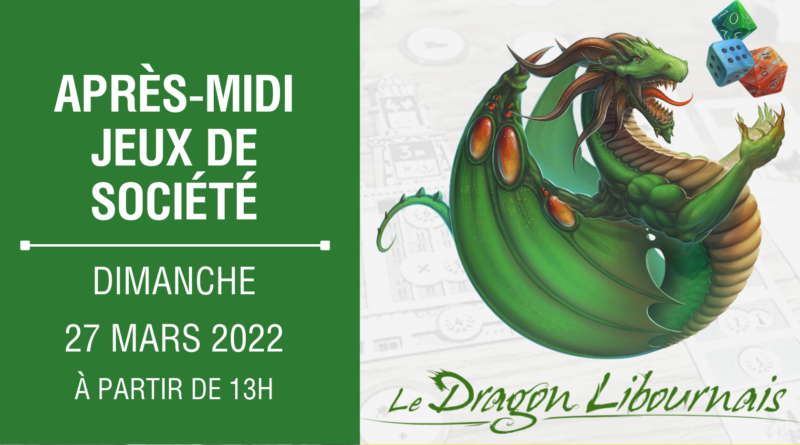 Affiche Jeux de Société du Dragon Libournais
