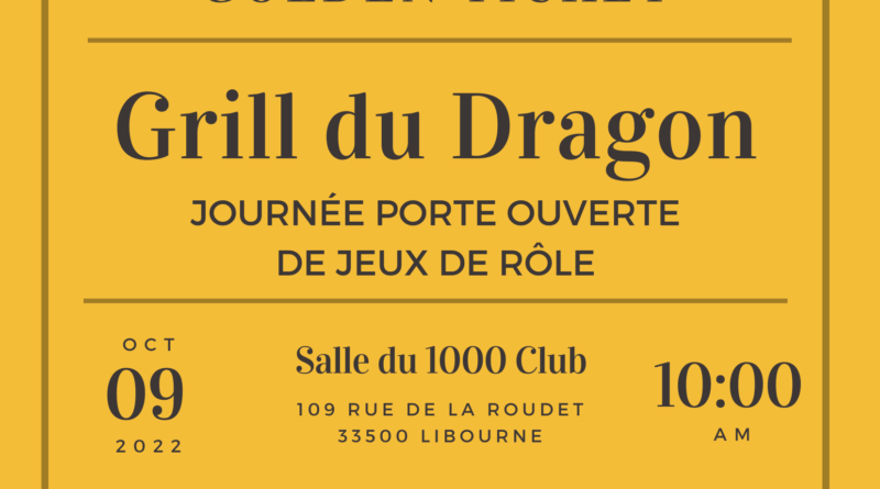 16e Grill du Dragon 9 Octobre 2022