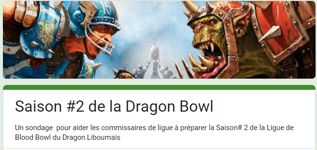 Sondage pour la Saison 2 de la Ligue de Blood Bowl