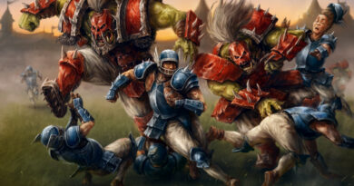 Illustration d'une mélée de Blood Bowl