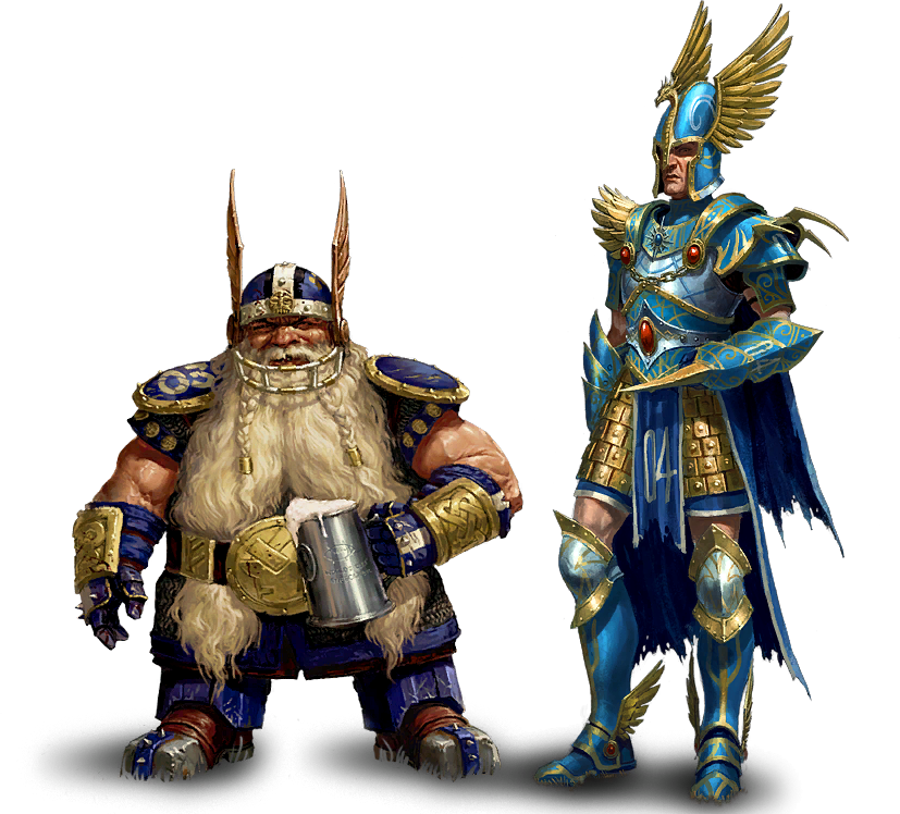 Illustration d'un Nain et Elfe Blood Bowl