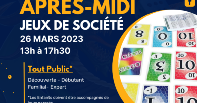 Affiche Après-midi jeu de société du 26 mars 2023
